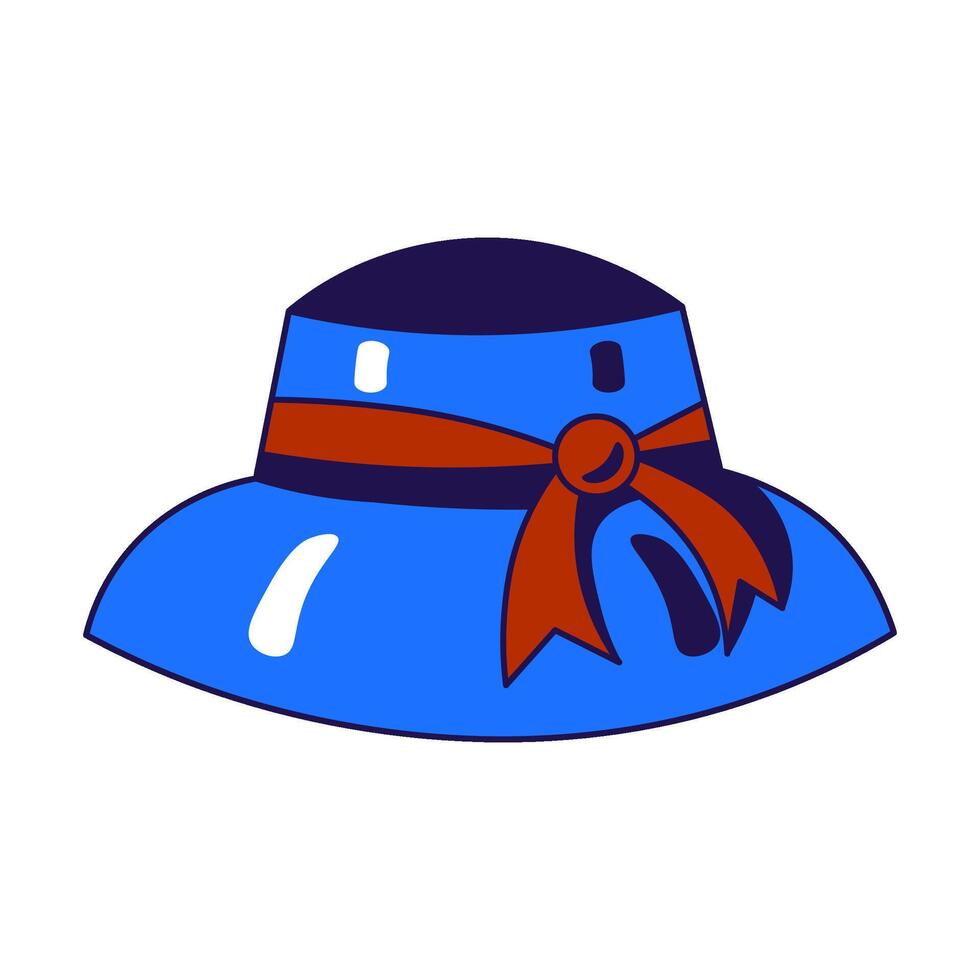 Maid wide brim hat with ribbon vector