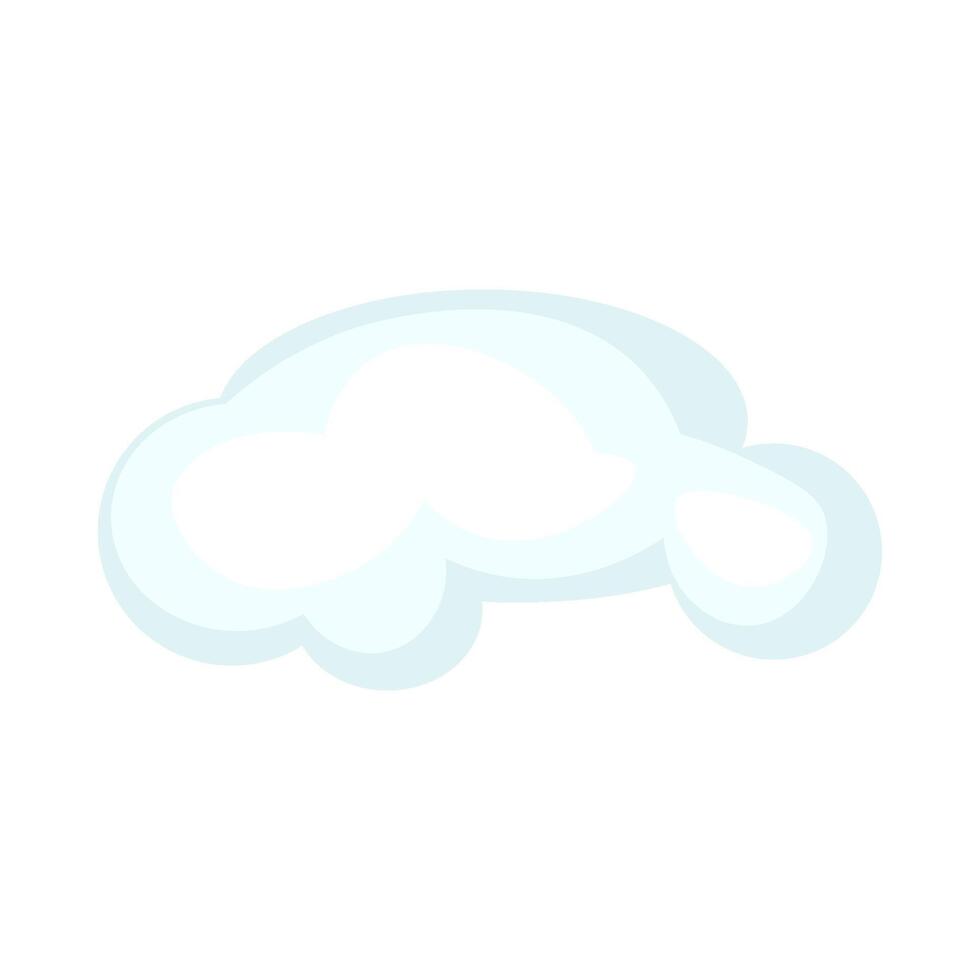 Christmas Fluffy Cloud Flat Style vector