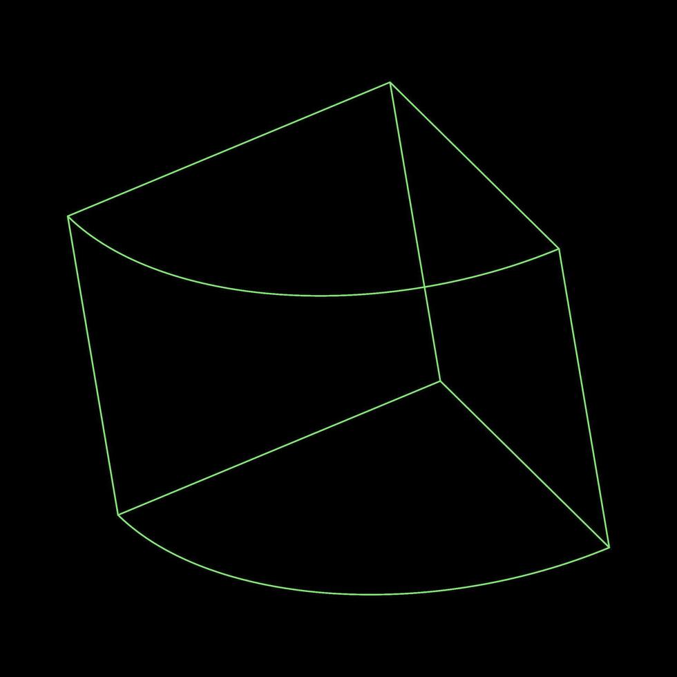 Y2K Rave Psychedelic Futuristic Straight Angle Shape in trendy neon green black style vector