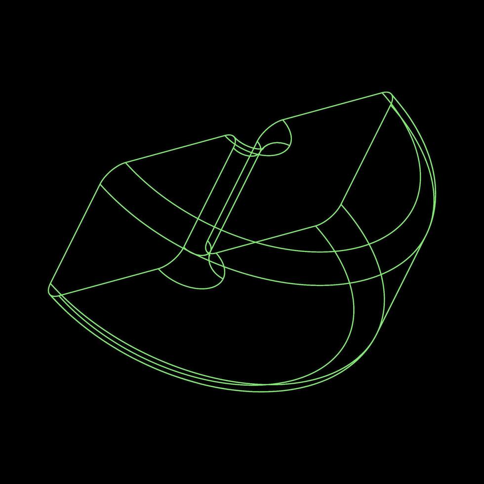 Y2K Rave Psychedelic Futuristic Arch with Square Base in trendy neon green black style vector