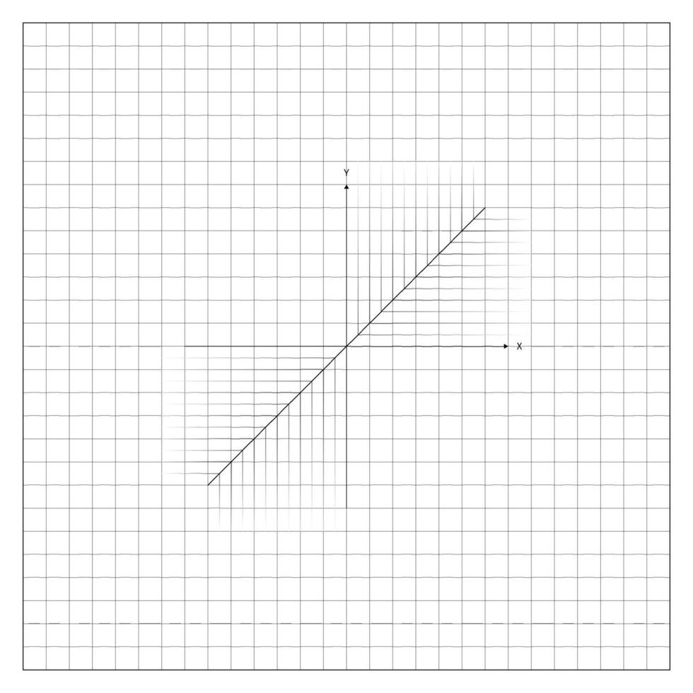 Diagonal Line At Intersection Of Axes On Notebook vector