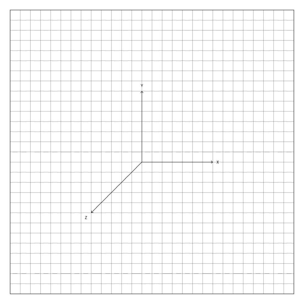 X Y Z Axes Originating From Zero Point On Notebook vector