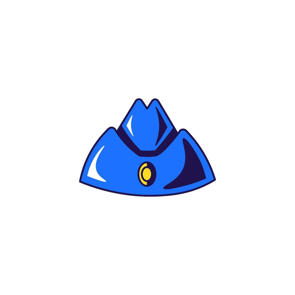 Navy military cap beret with sign vector