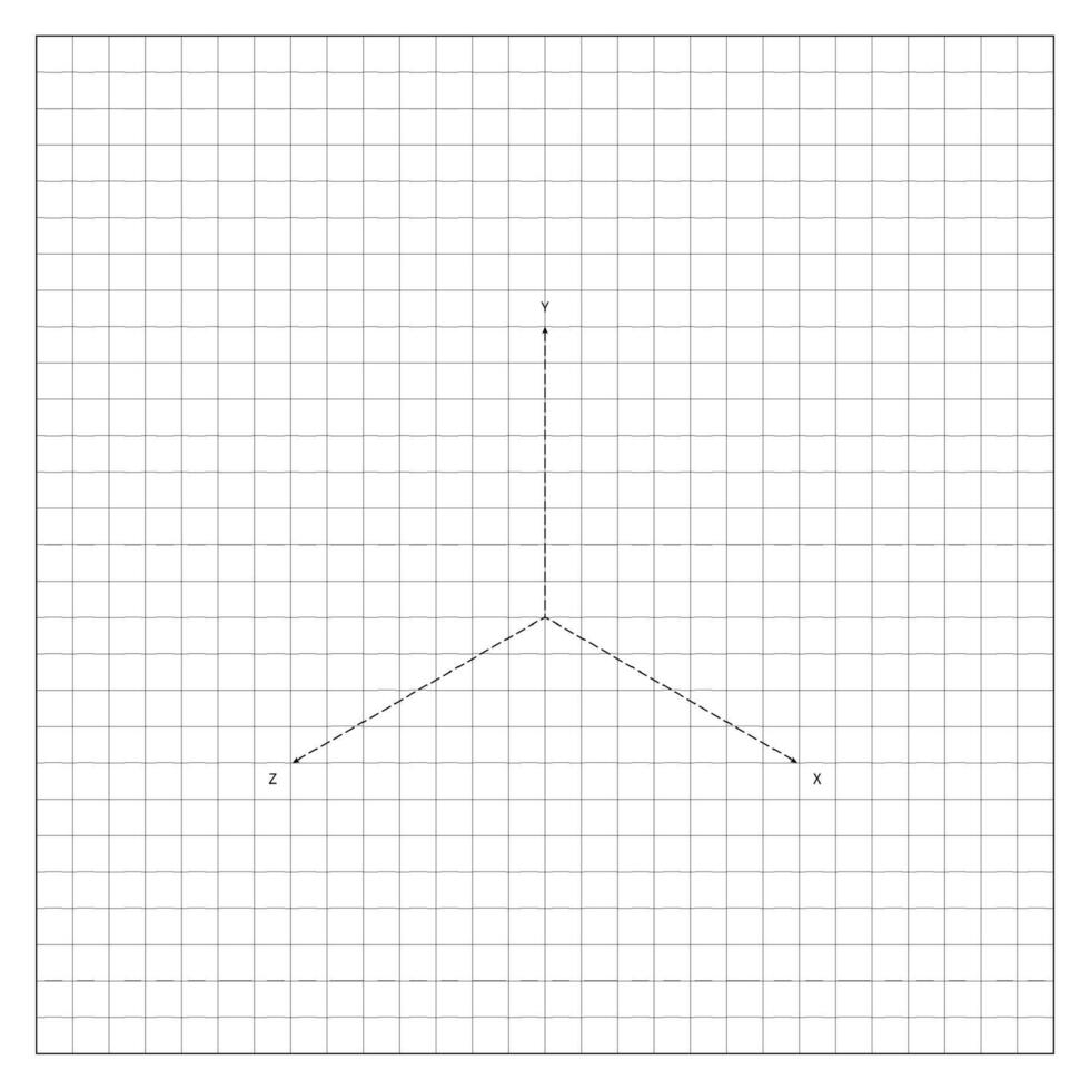Dotted Coordinate Axes Originating From The Zero vector