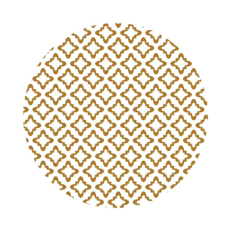 Chinese Circle Asian Pattern Of Geometric Flowers vector