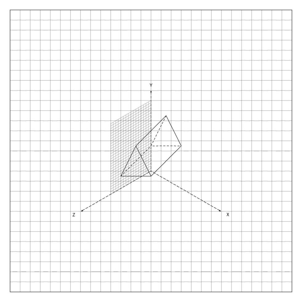 Volumetric Triangle Elongated Along Coordinate vector