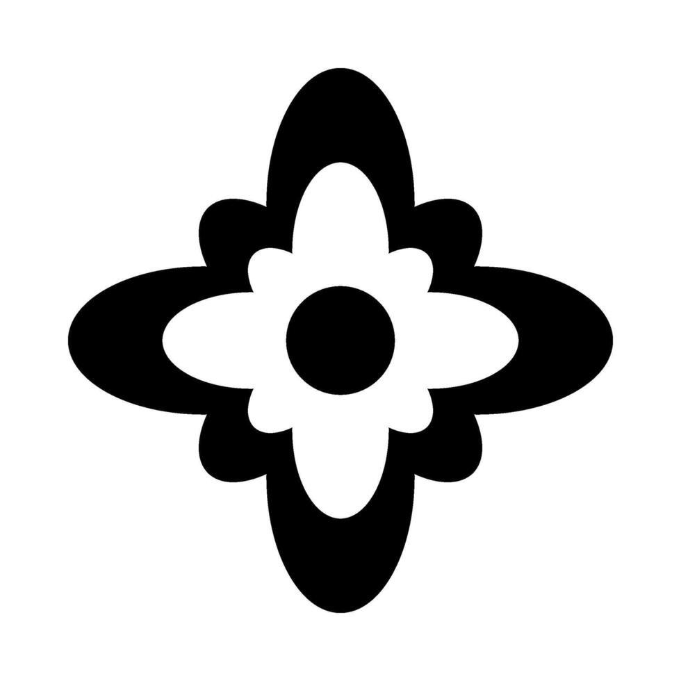 Geometric Regular Flower Traditional Wildflower vector