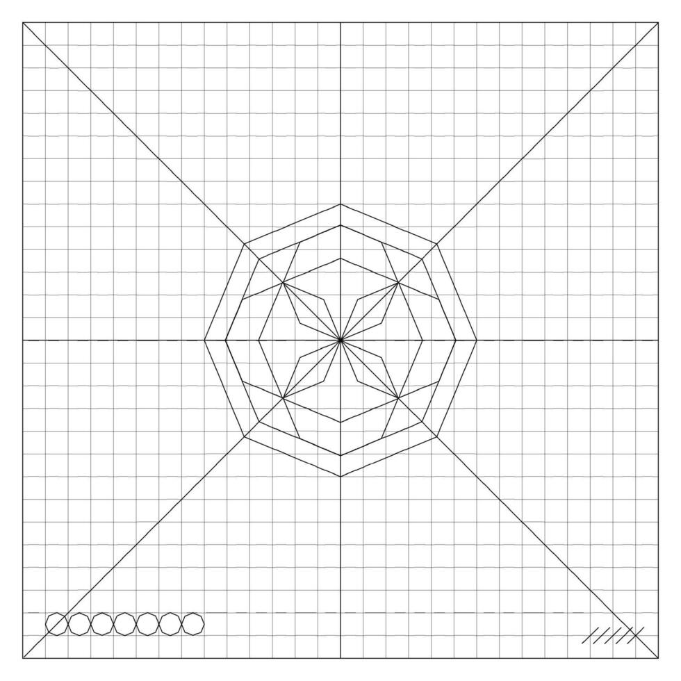 Octagons Connected At Center Point Into Complex vector