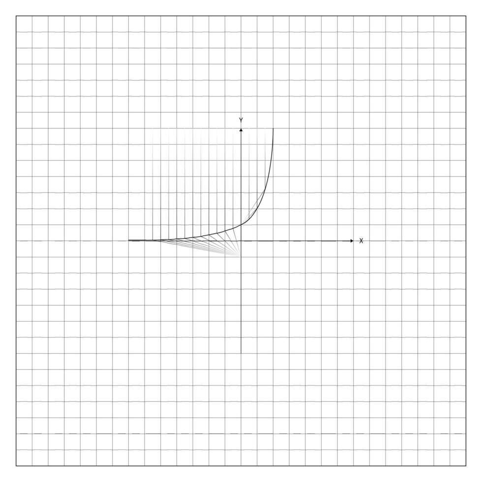 Exponential Growth Graph Along An Arc On Notebook vector
