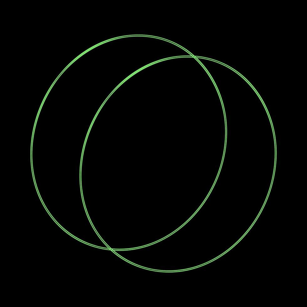 Y2K Rave Psychedelic Futuristic Circle in trendy neon green black style vector