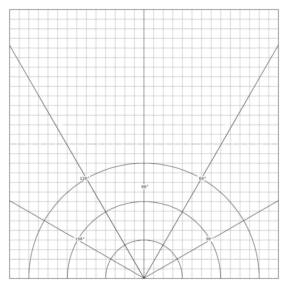 Arcs Diverging From Single Point, Divided By Lines vector