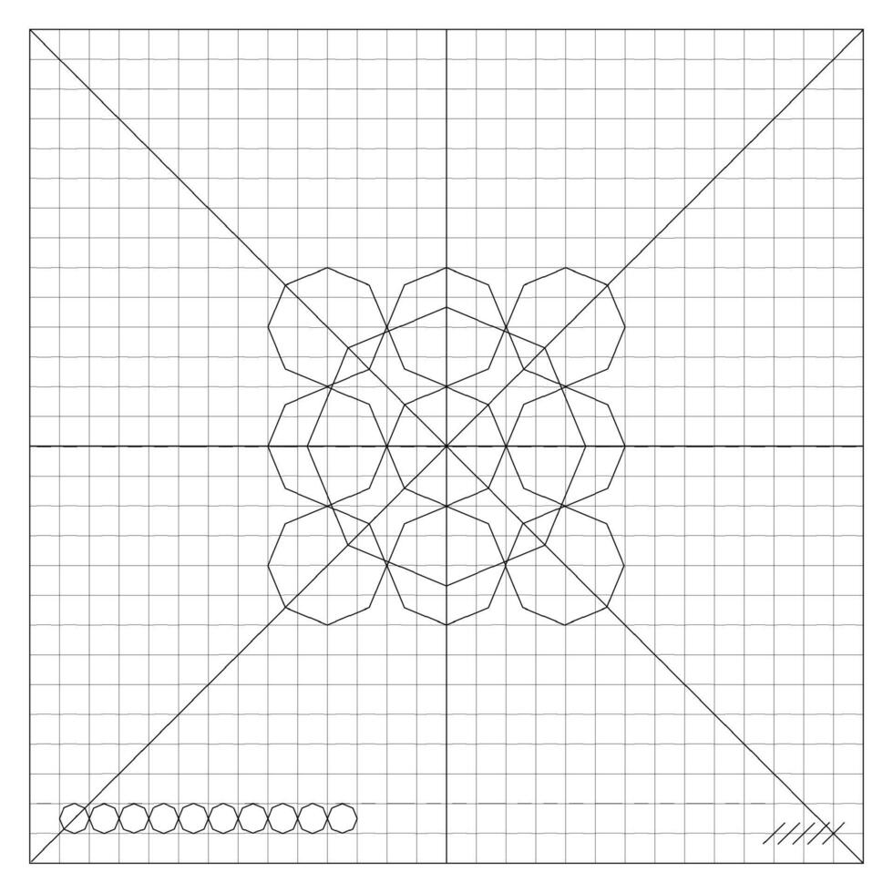 Geometric Figures Combined Into Esoteric Mandala vector