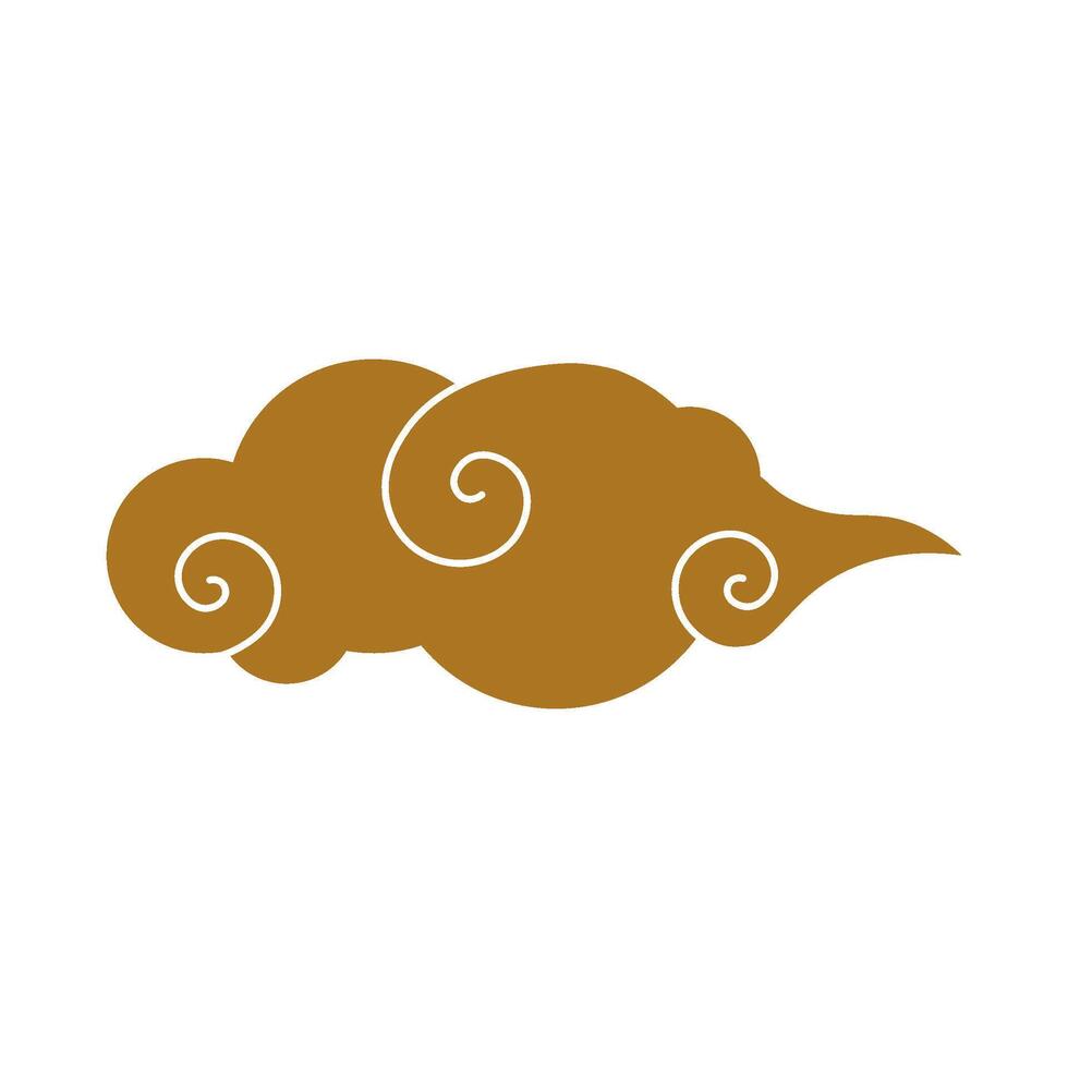 Rain Cloud Approaching Thunderstorm Chinese Style vector