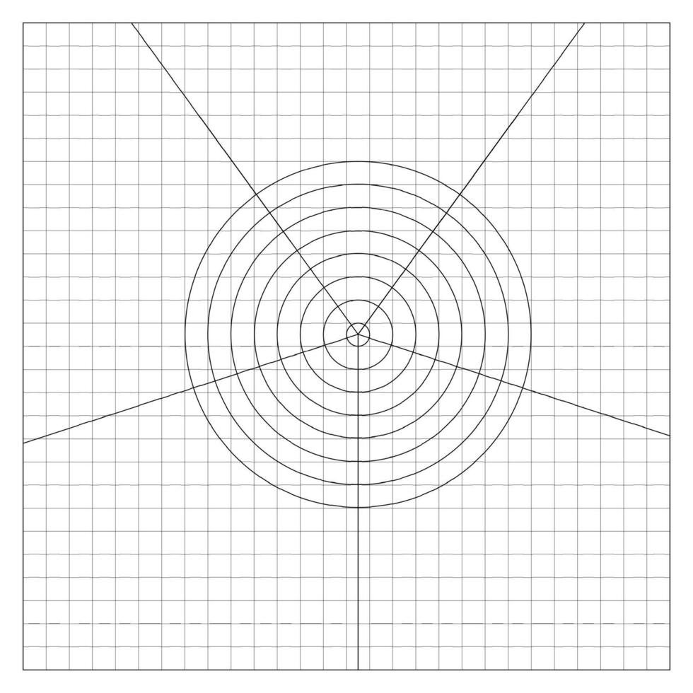 Target Made Of Circles Divided Into Equal Sections vector