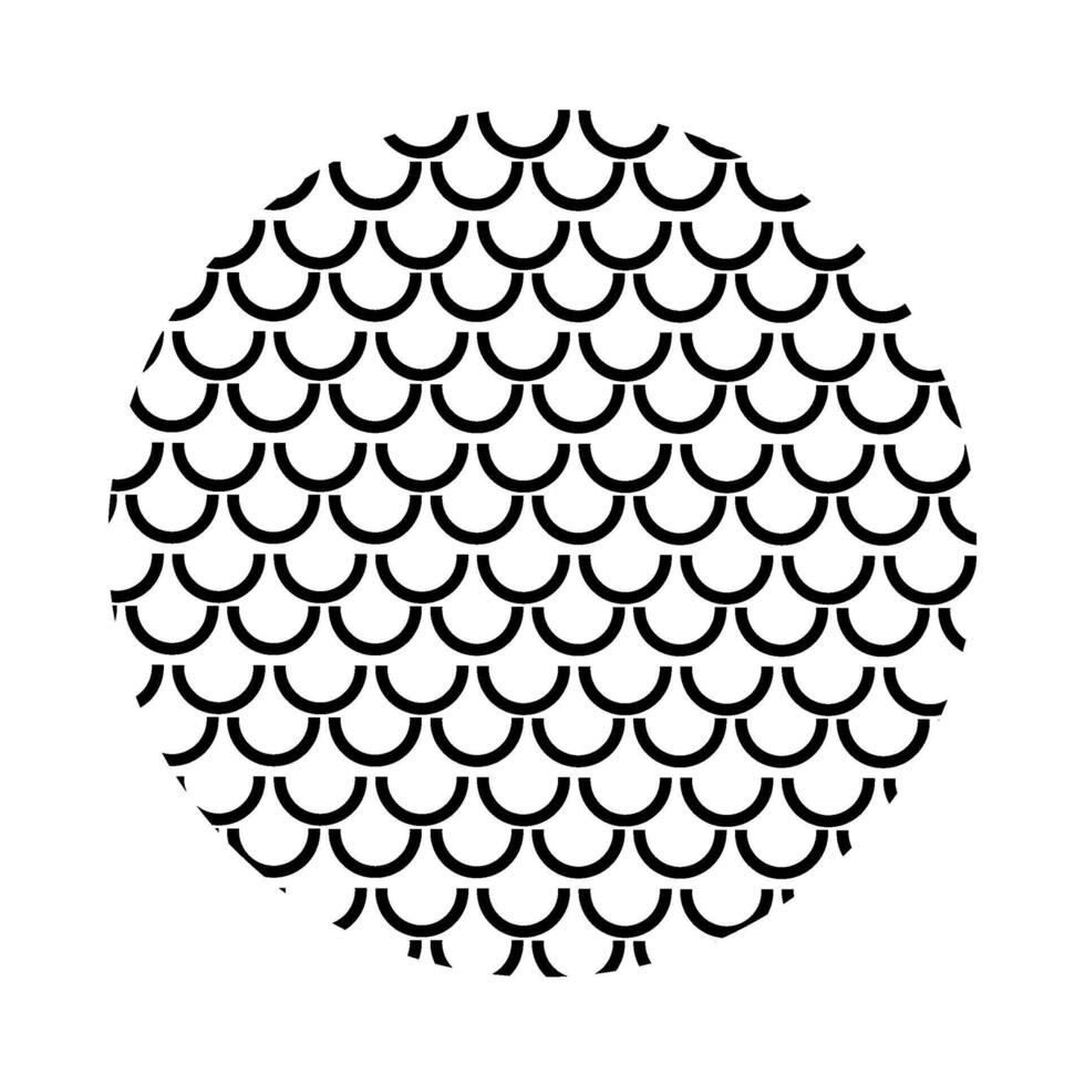 Circle Asian Pattern Of Scales Fish Sea Dragon vector