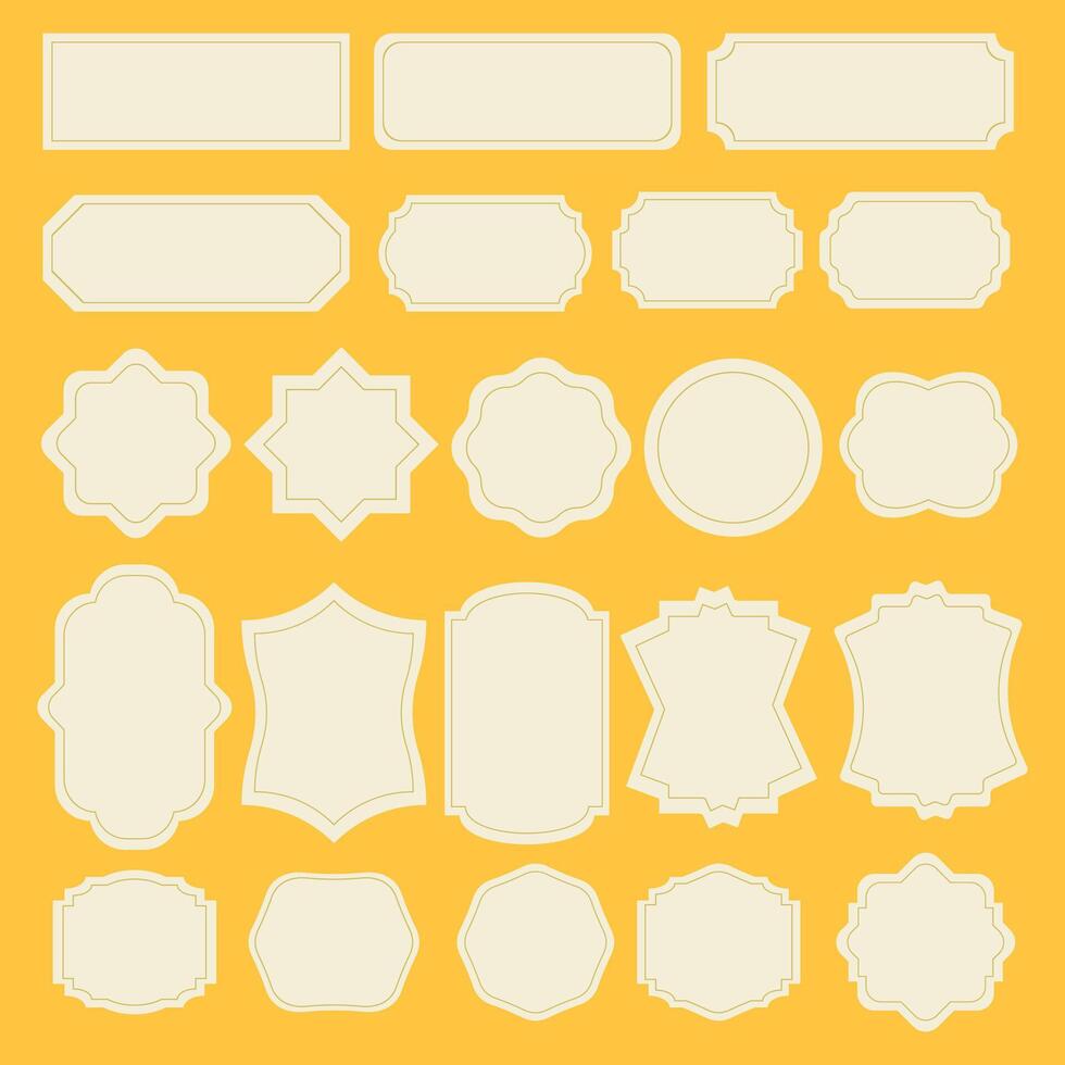 sticker label frame collection vector