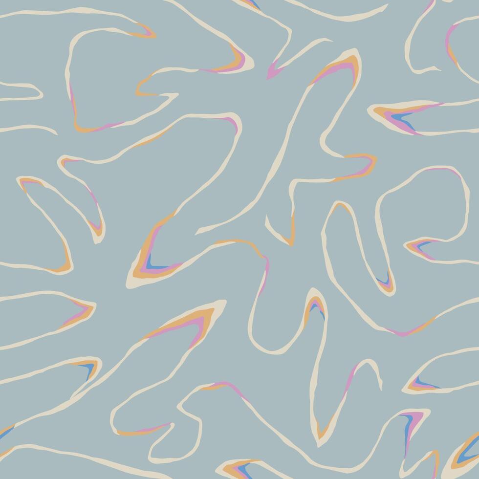 Curved line illustration seamless repeat pattern digital artwork vector
