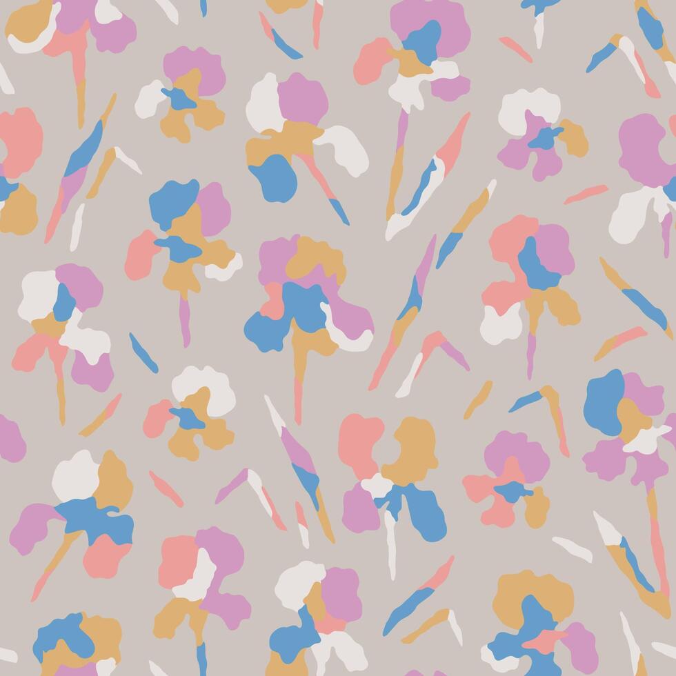Illustration flower seamless repeat pattern digital artwork vector