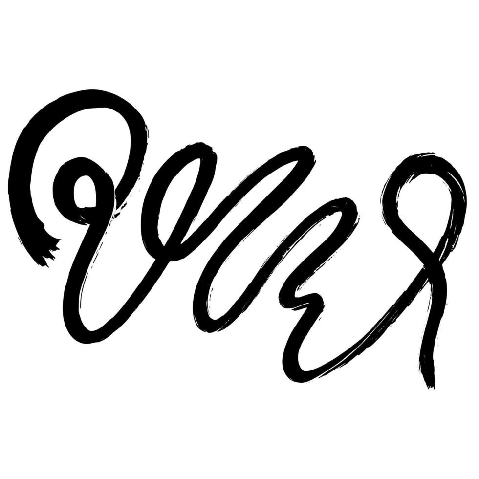 Dry Brush Ink Grunge Wave Stroke Texture vector