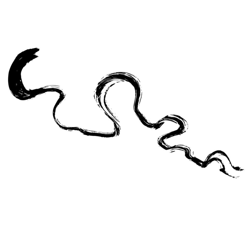 Ink Brush Grunge Wave Stroke Texture vector