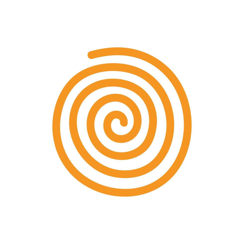 Abstract orange spiral design representing motion and creativity in modern art vector