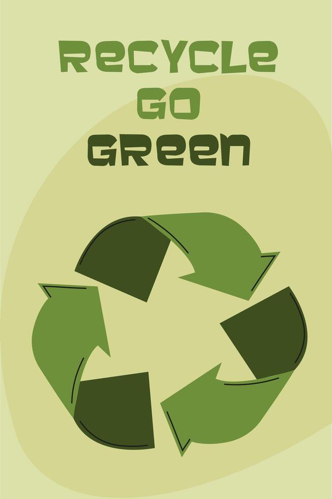 Embrace sustainability with recycling and eco-friendly practices for a greener future vector