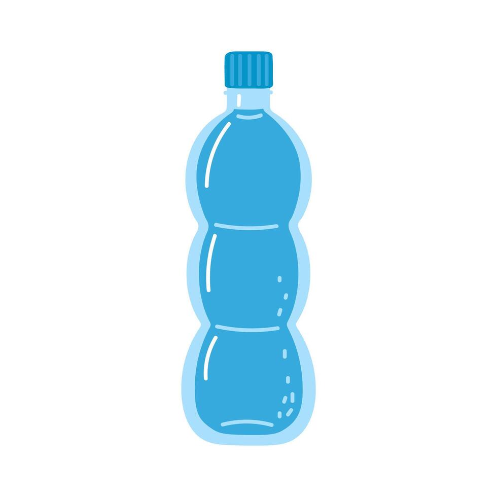 A colorful water bottle with a twist shape sitting on a white background vector