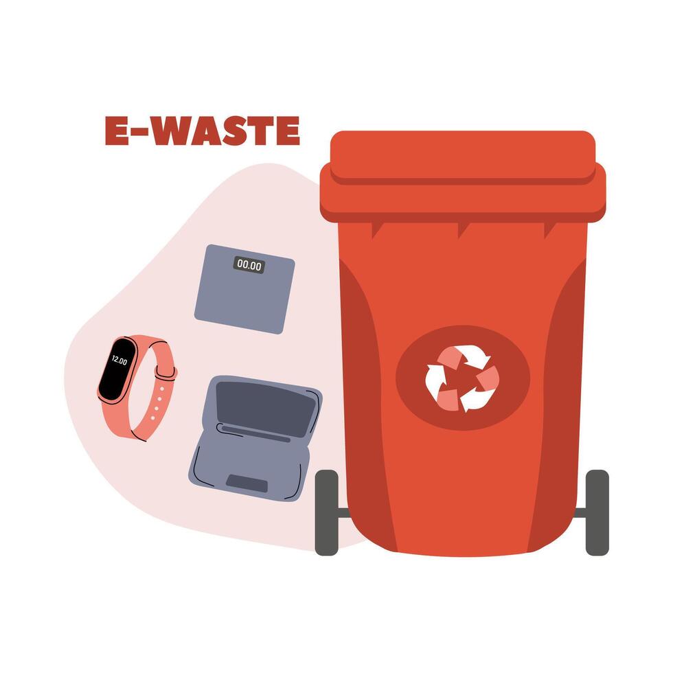 Understanding the importance of recycling e-waste for environmental sustainability vector