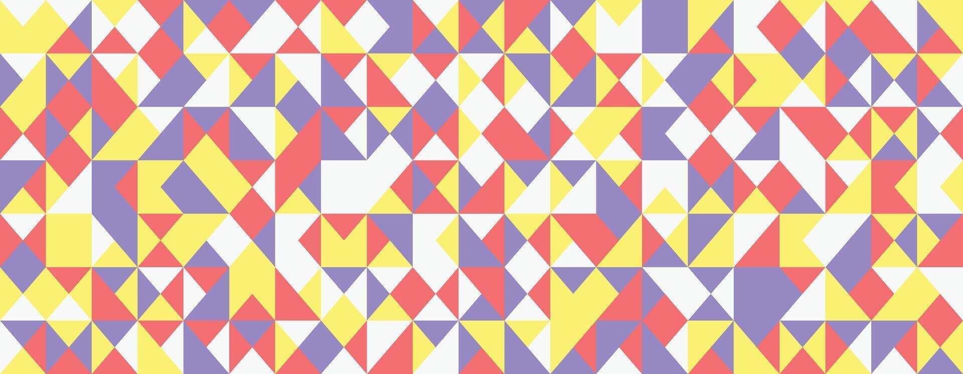 Modern geometric pattern with seamless shapes. Ideal for minimal textile design, abstract backgrounds, and trendy poster covers. A creative artwork with mosaic elements. vector