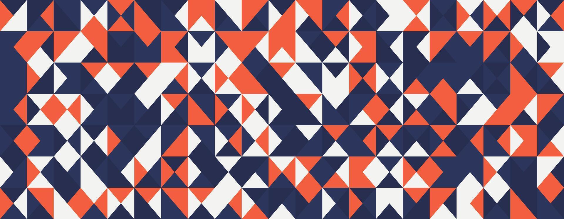 Creative geometric pattern with mosaic shapes and seamless design. Ideal for modern posters, backgrounds, or abstract textile prints. vector