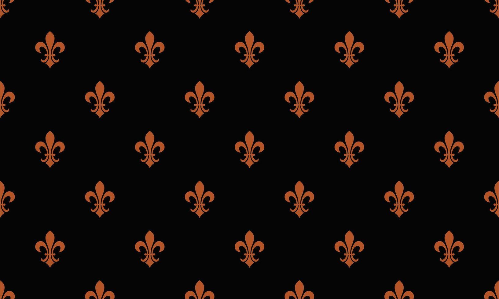 Flourish classic for lilly sparse. Tile of repetition lily. Repeating nostalgic as foliage stencil. vector