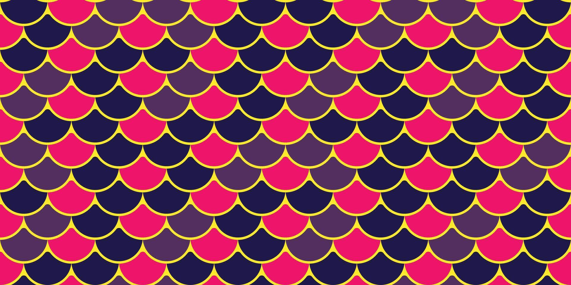 Seamless horizontal of endless retro style. Fish seamless pattern at cover art. Japan alligator a pattern wave. vector