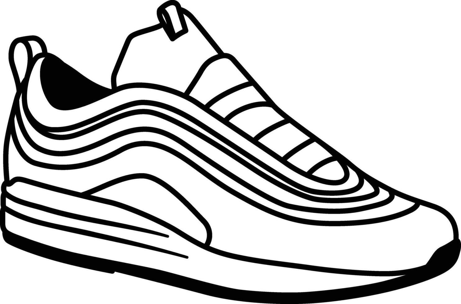 Air max 97 coloring pages vector