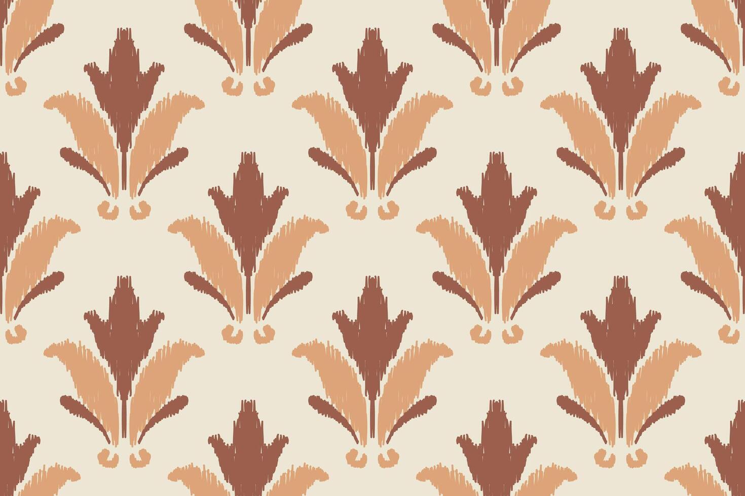 Ikat embroidery with an ethnic oriental pattern and traditional Aztec geometric art ornament. Designed for carpets, covers, wallpapers, wrapping paper, fabric, and clothing. vector