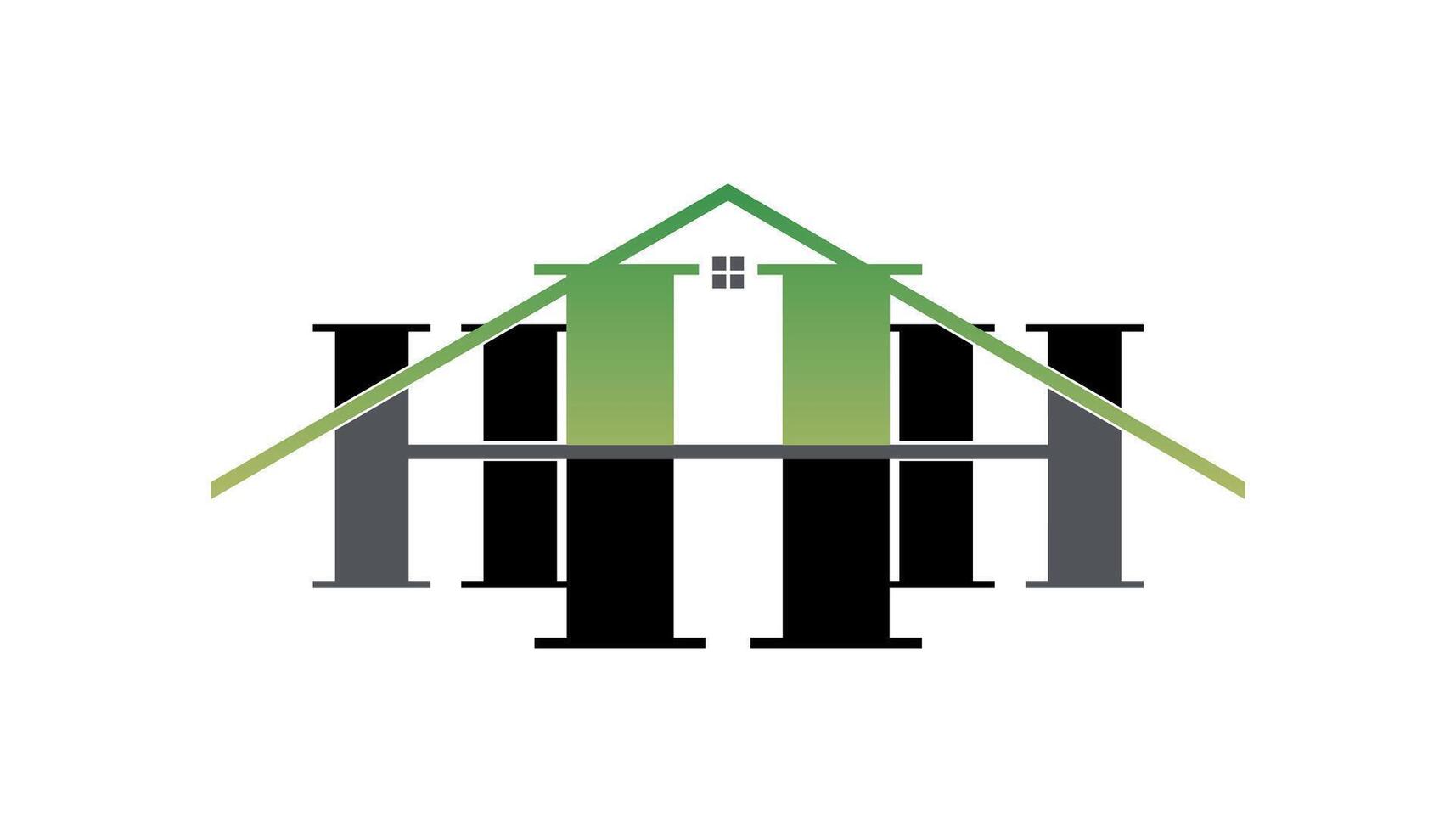 HHH three letter house for real estate logo Initials HHH logo linked with Housing vector