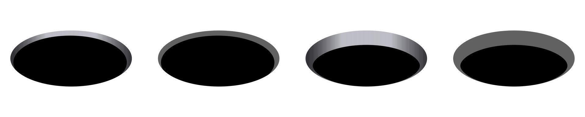 Golf hole empty round vector