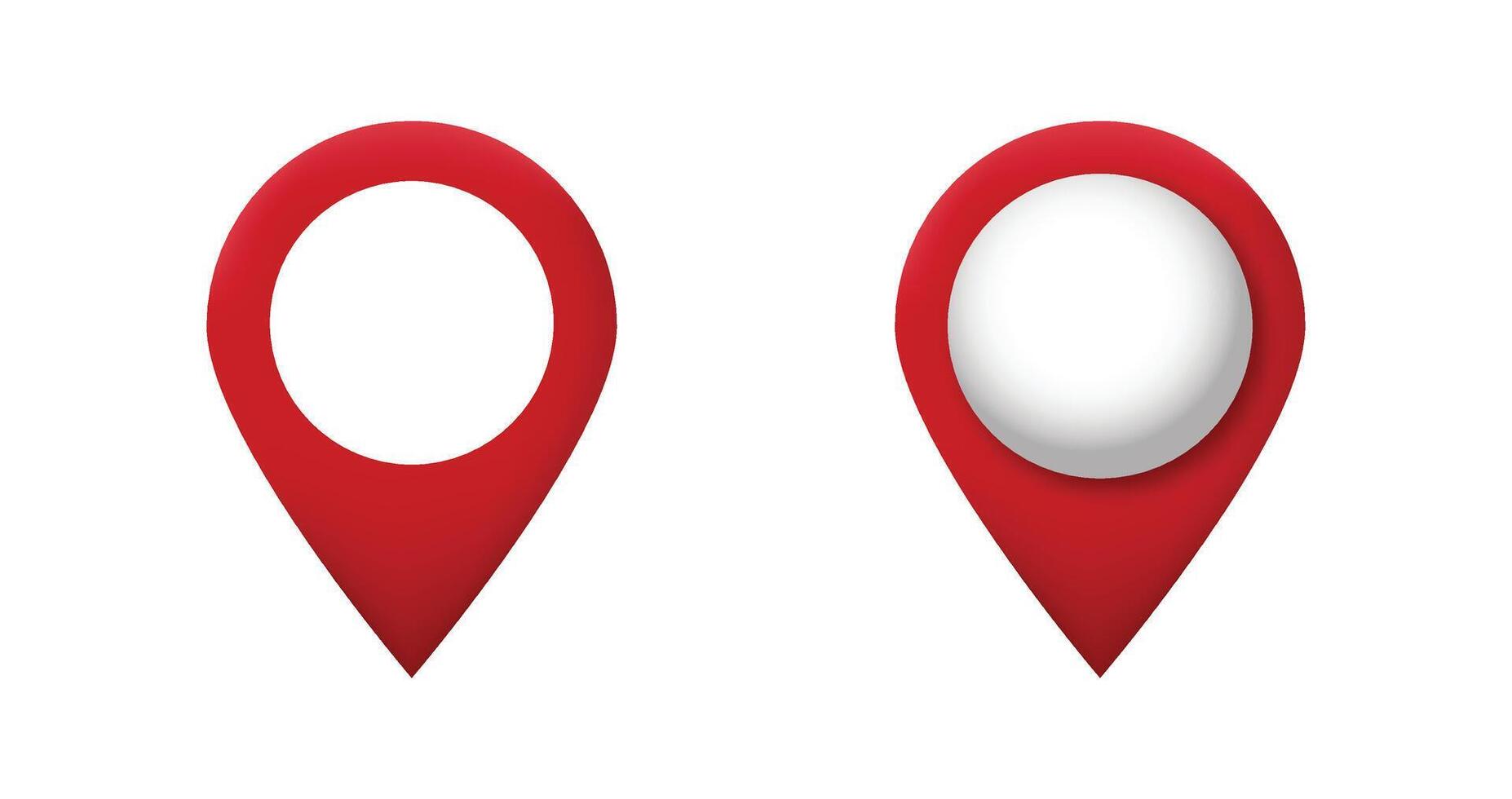 red map pin location pointer vector