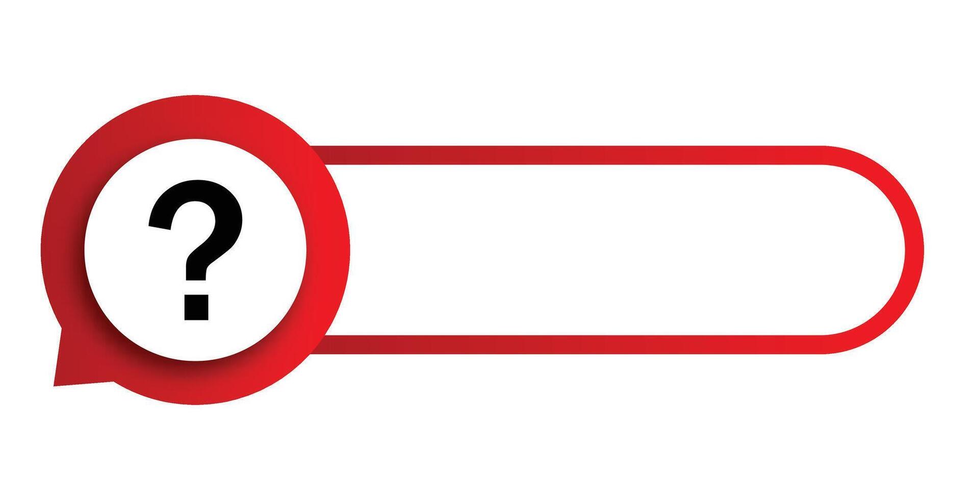 Question box faq text banner vector