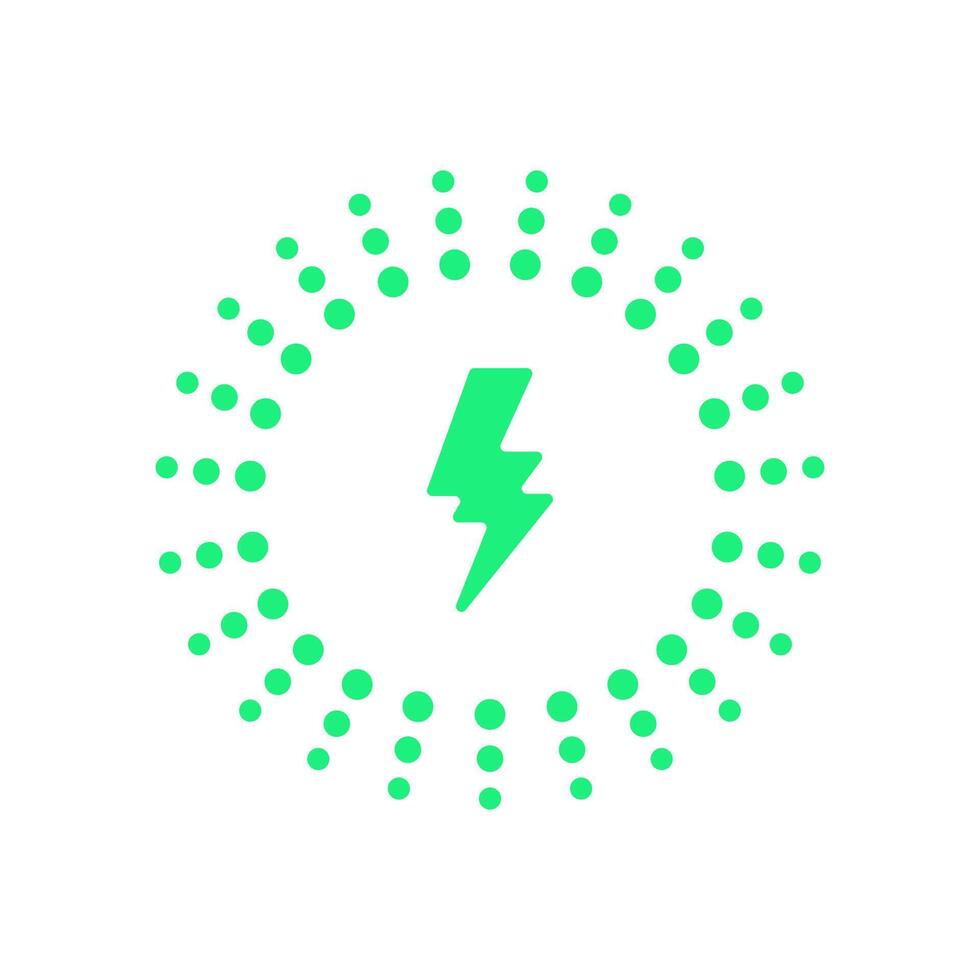 Battery charge Dynamic Thunderbolt Power Flash Logo vector