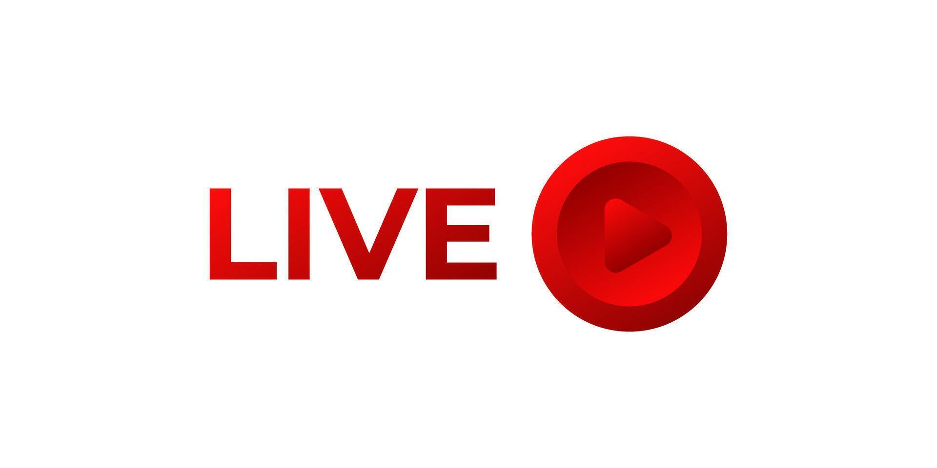 Online live stream logo. vector