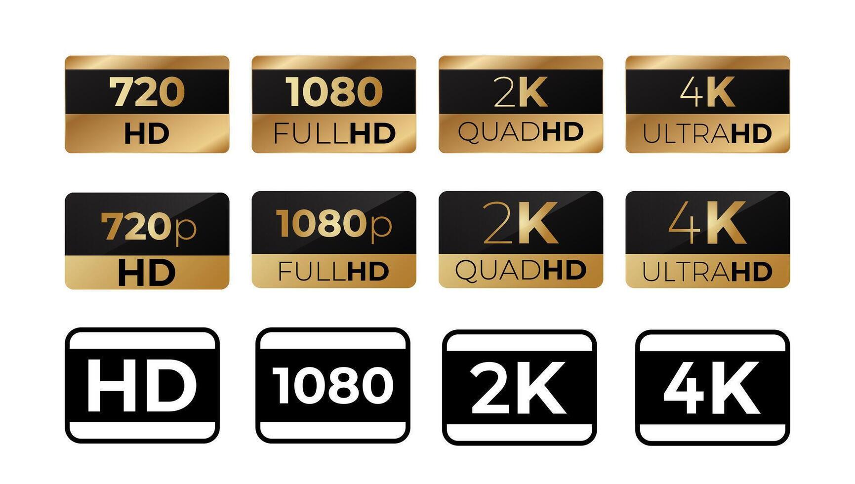 Sticker format resolution. Low and high quality image vector