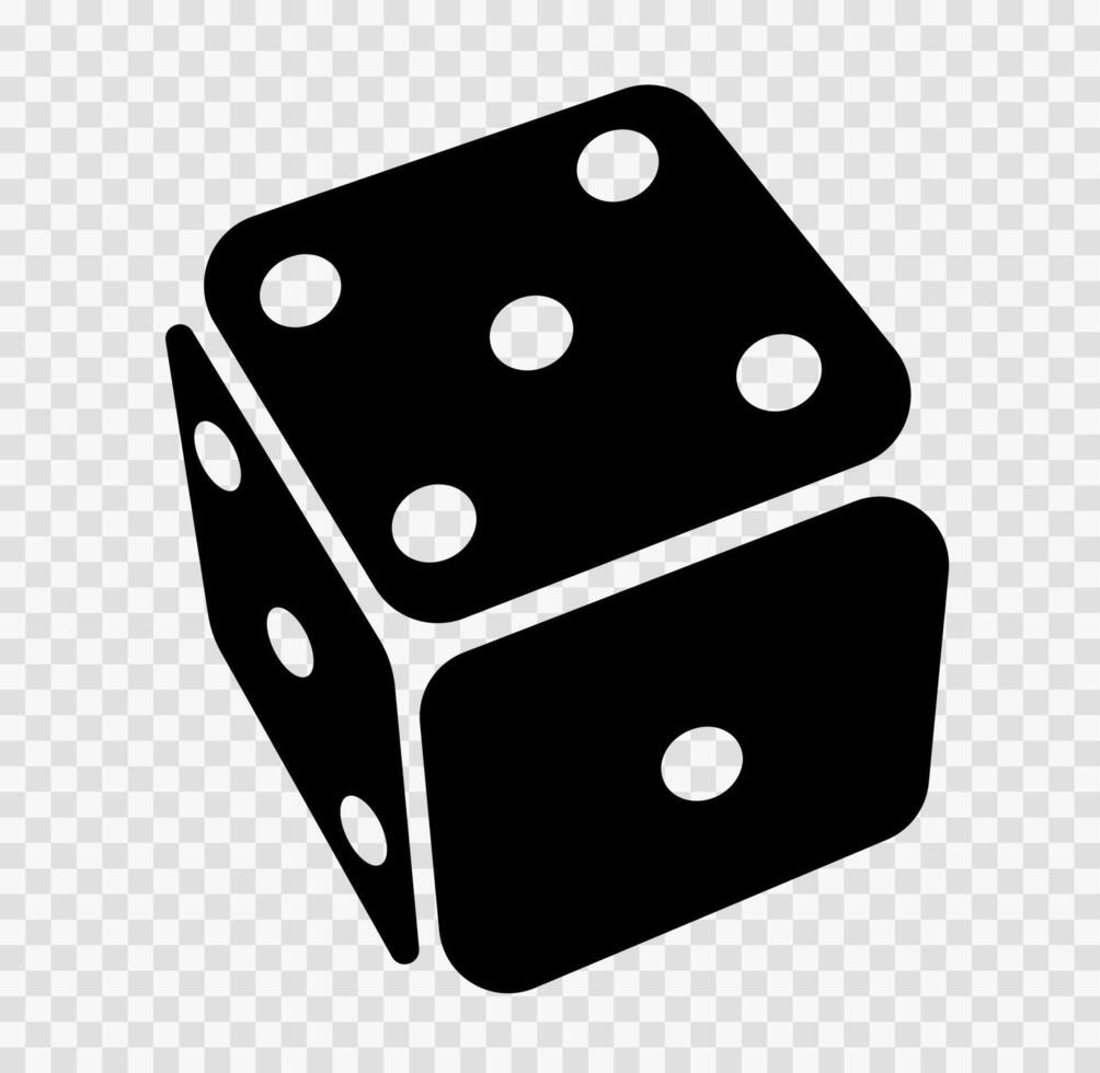 Fortune game dice. Lucky gambling dice symbol of leisure and winning vector
