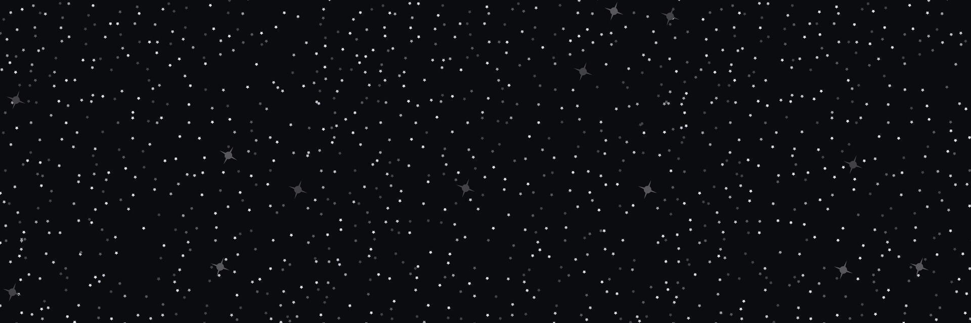 Dark starry sky background. Black galactic space with constellations vector