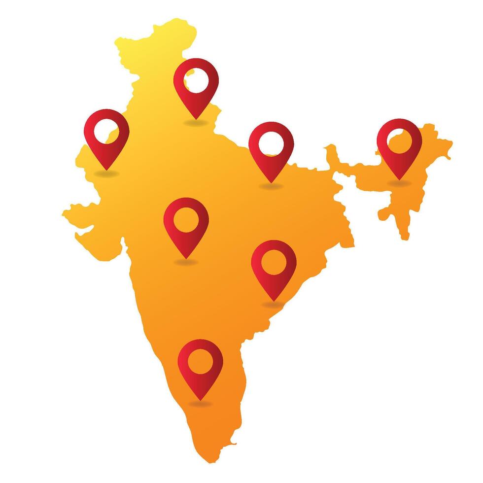 India map pin location illustration vector