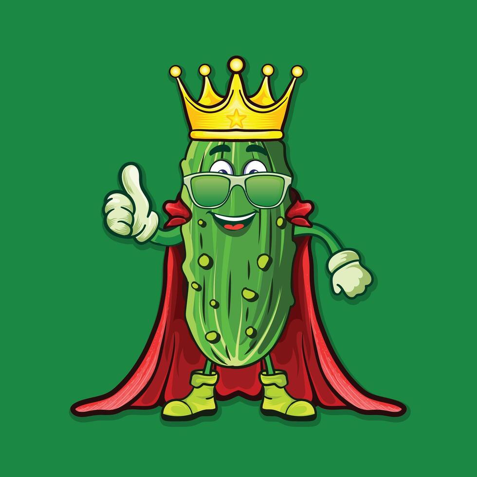 King of pickle world illustration design. vector