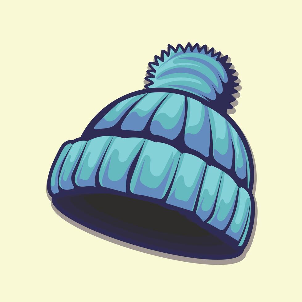 winter sweater hat illustration design. vector