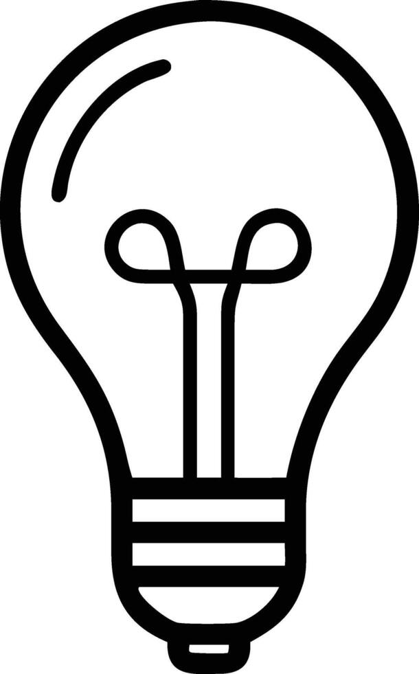 Light bulb clipart. The light bulb symbolizes an idea, an idea, a concept. Flat style graphics. vector