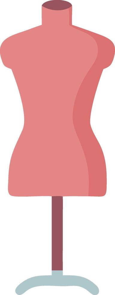 A pink dress form on a stand vector