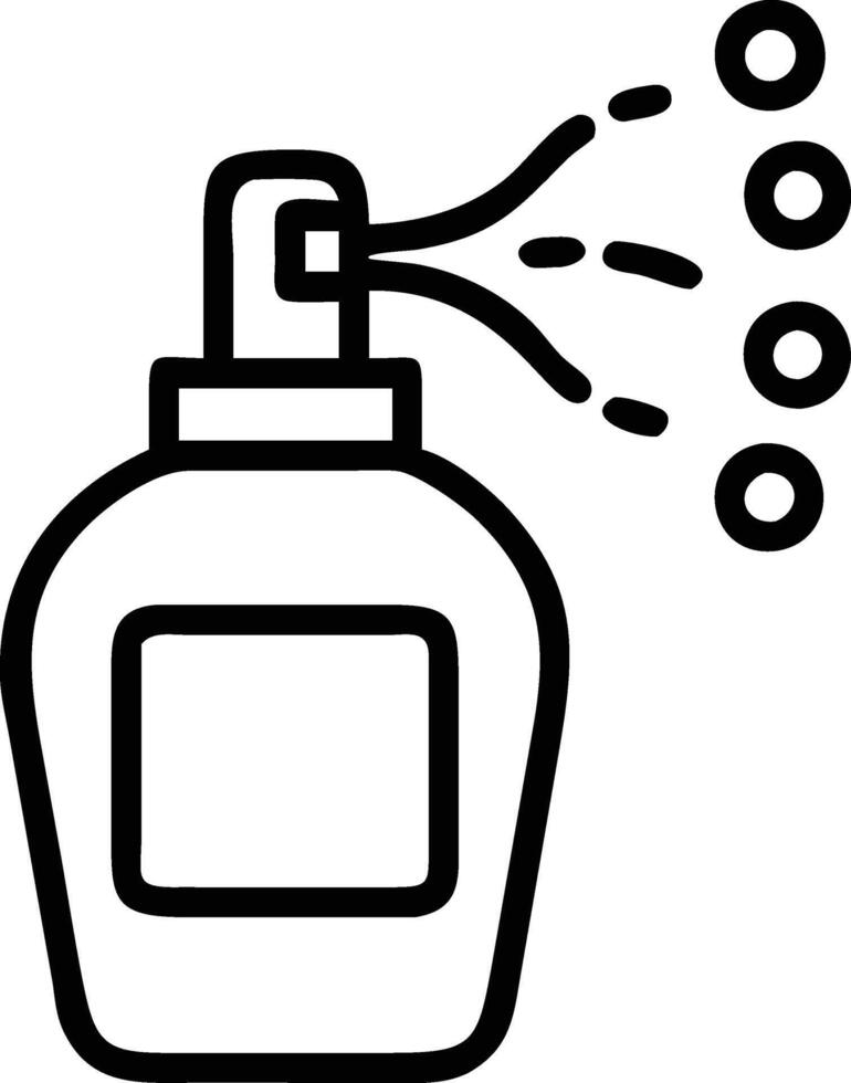 A bottle of perfume with bubbles coming out of it vector