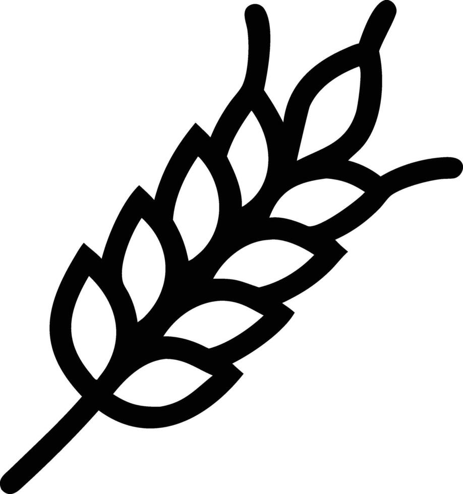 A black and white wheat symbol on a white background vector